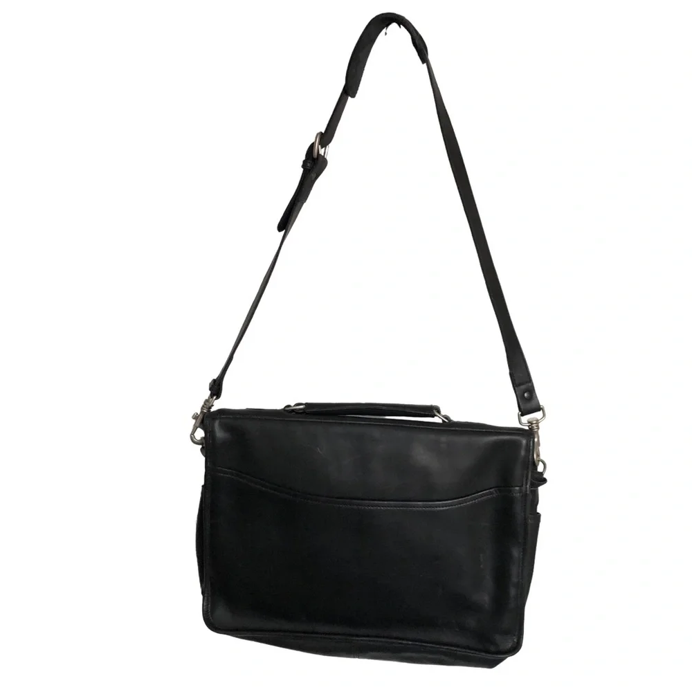 Vintage Handcrafted in ENGLAND Men’s Genuine Leather Bag/Briefcase Black